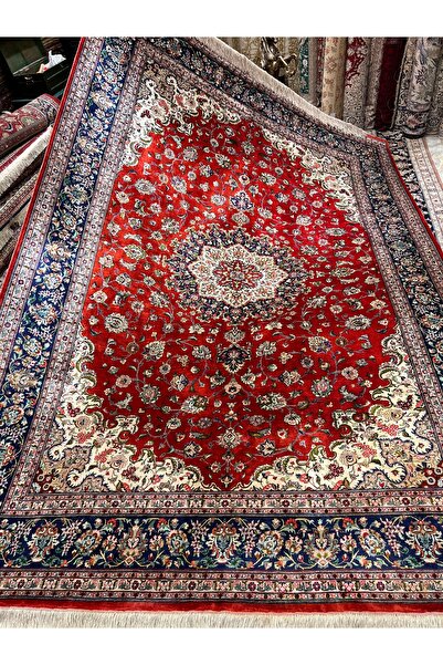 RD RAMAZAN DAĞ EL HALI SANATI El Dokuma İran Kum Saf İpek Halısı Ebatı 300x200