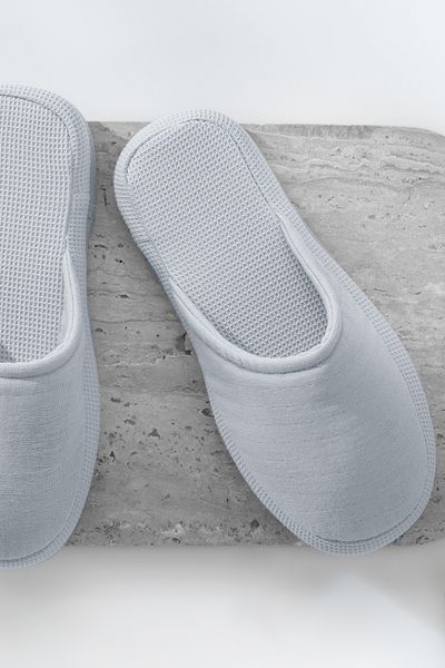 Yataş Gray Harold Muslin Slippers