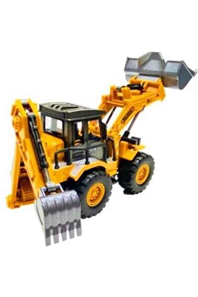 Retoys Oyuncak Metal Kepçe Buldozer Çift Taraflı İş Makinası 35CM