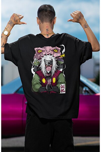 Fuddy Moda Μπλουζάκι Naruto Jiraiya V2 Unisex Oversize Anime Printed - Back Printed