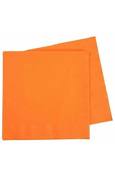 turkuaz parti Orange Double Layer Set of 16 Paper Napkins