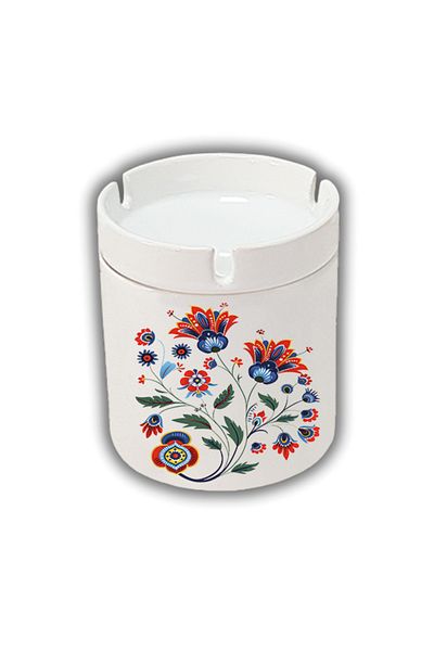 lili hediyelik Ebru Pattern Printed Ashtray Ash Tray