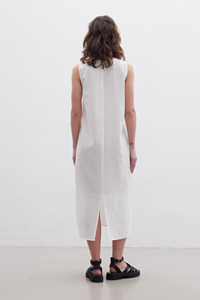 Manuka PAMUKLU ASTAR ELBİSE EKRU