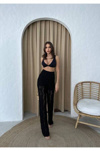 Miss Triko Astarlı Yüksek Bel Pantolon