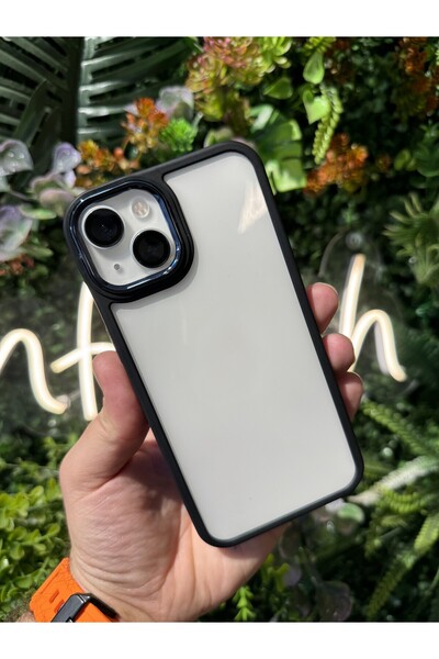 NFTECH İPHONE 14 UYUMLU KILIF ŞEFFAF KORUYUCU KENARLI RENKLİ KILIF