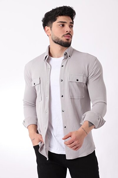 Stilkombin Cămașă tricotată cu capac dublu buzunar XC U16787_40292