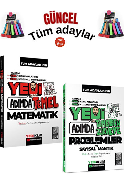 Yediiklim Yayınları Tüm Adaylar için Yedi Adımda Problemler  ve Temel Matemat...