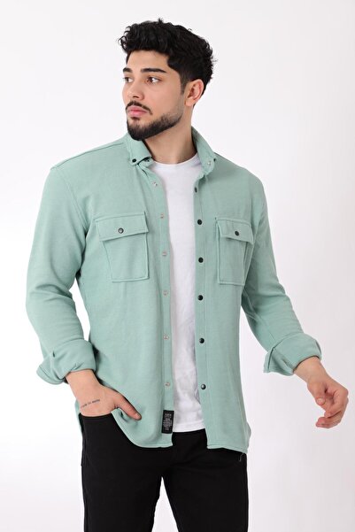 Stilkombin Double Pocket Cover Knitted Shirt XC U16787_40292