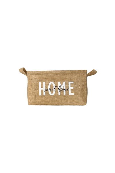 Timburly Home Sweet Home B13 - Средна правоъгълна кошница от юта 18x21x30 см