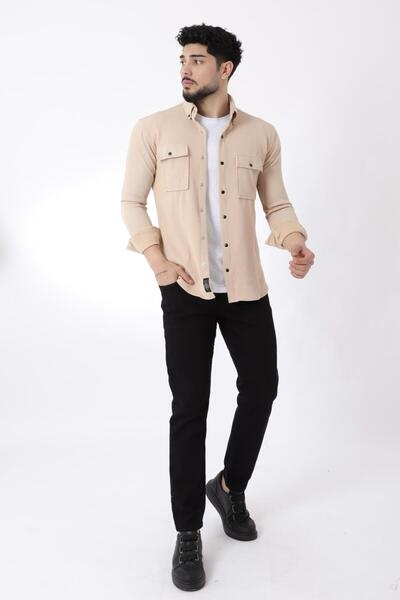 Stilkombin Çift Cep Kapaklı Örme Gömlek XC U16787_40292