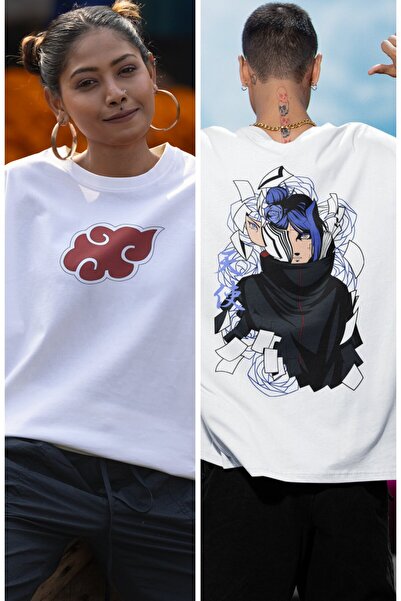 Fuddy Moda Наруто Акацукі Конан з малюнком Oversize футболка - Unisex Anime з...