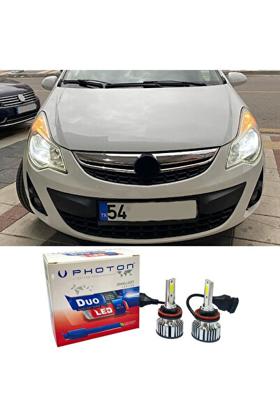 Photon Opel Corsa D Led Xenon Kısa Far Ampulü H7 Duo Yeni Seri Beyaz 2006-2014 Uyumlu