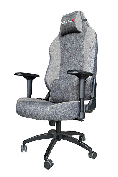 Rebelx Oyuncu Koltuğu Raven Gri Renk  Profesyonel Kumaş Oyuncu Koltuğu