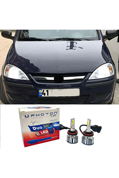 Photon Opel Corsa C Led Xenon Uzun Far Ampulü H7 Duo Yeni Seri Beyaz 2000-2006 Uyumlu