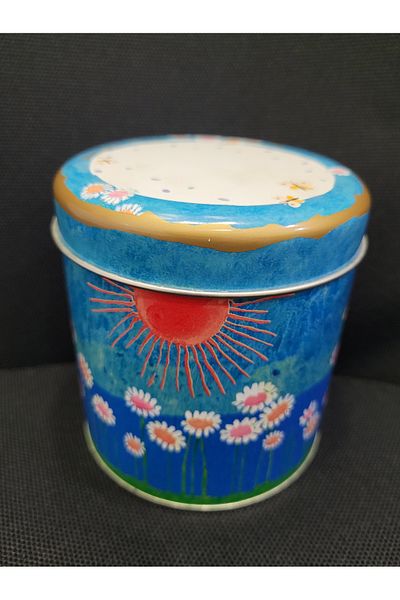 Goebel Reina Wachtmeister Cylinder Metal Lid Box Flower Butterfly Sun 1Pcs