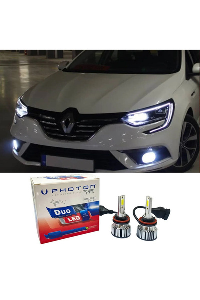 Photon Renault Megane 4 Led Xenon Uyumlu Sis Far Ampulü H16 Duo Yeni Seri Beyaz