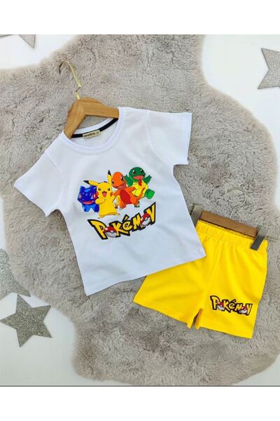 Renna Mood Pokemon Printed Men's Shorts T-shirt Set