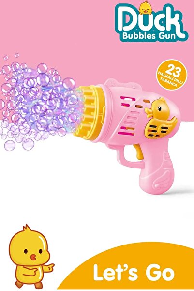 YILDIRIM OYUNCAK Duck Çok Delikli Pilli Köpük Atan Tabanca Oyuncağı 23 Delikli Bubble Gun - Baloncuk Makinesi