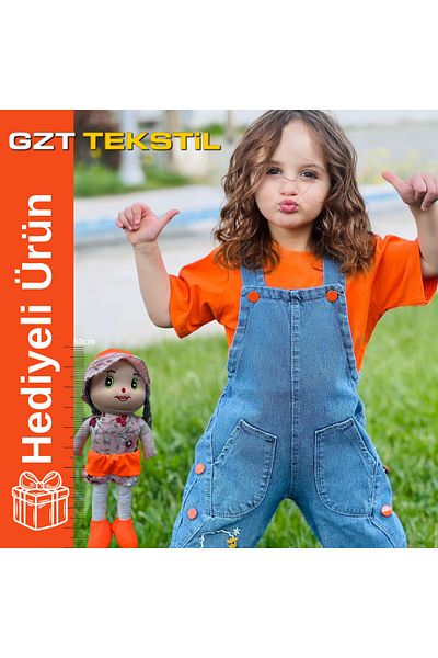 GZT TEKSTİL Unisex Children's Salopet and T-shirt with Gift