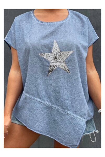 PHUTİ COLLECTION PUL ΚΕΝΤΗΜΕΝΗ ΑΣΥΜΜΕΤΡΙΚΗ ΛΙΝΗ ΜΠΛΟΥΖΑ