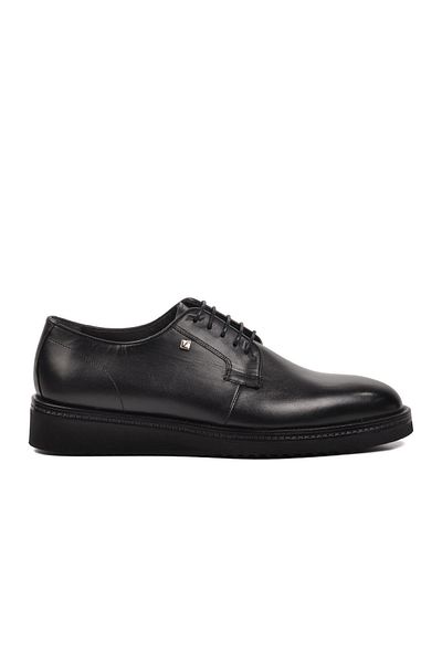 Fosco 2980 Model Black Genuine Leather Men's Casual Shoes