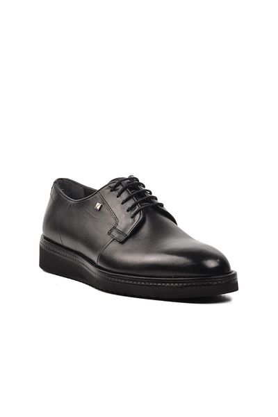 Fosco 2980 Model Black Genuine Leather Men's Casual Shoes