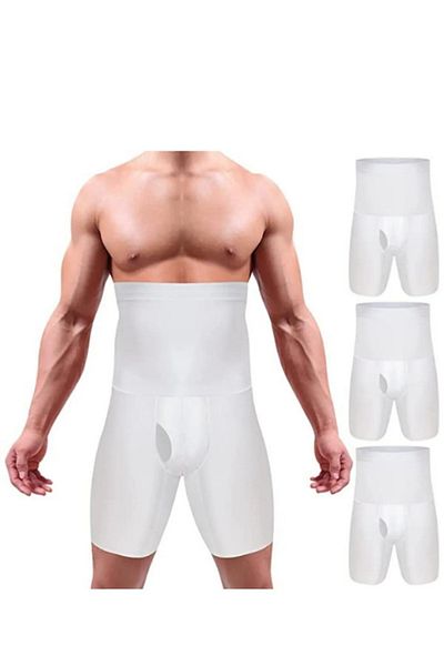 SÜSEN LİNGERİE White Men's Corset Boxer - Seamless Gathering