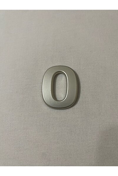 3dbaskisepeti 0 (SIFIR) NUMARA Yapışkanlı Daire Bina Villa Kapı Numarası SARI GOLD 4 CMx5CM NO:0 PLASTİK