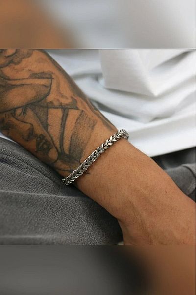 Herşey Nota Fox Unisex Bracelet - Non-Tarnish Silver Steel Tail