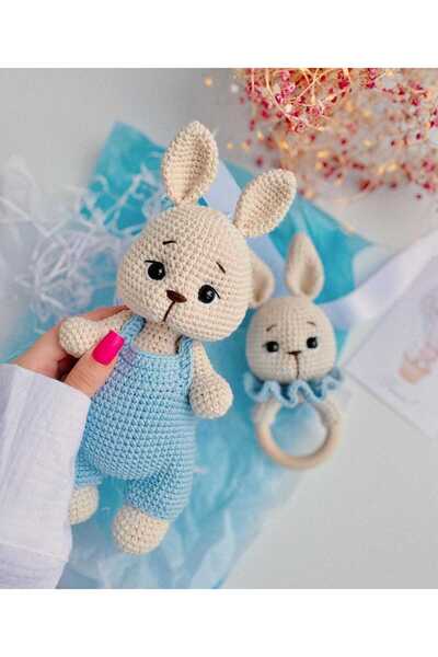 ev atölyem Amigurumi tavşan tinki 2li set