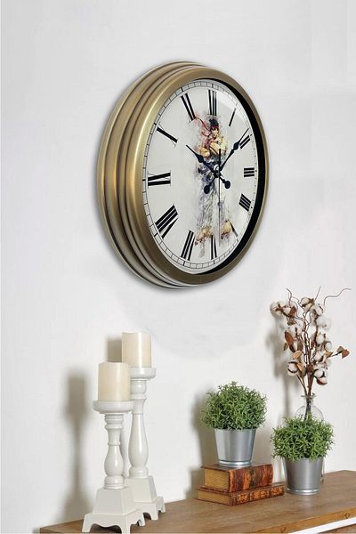 Kasva Concept 40 Cm Tumbled Metal Street Fighter Wall Clock