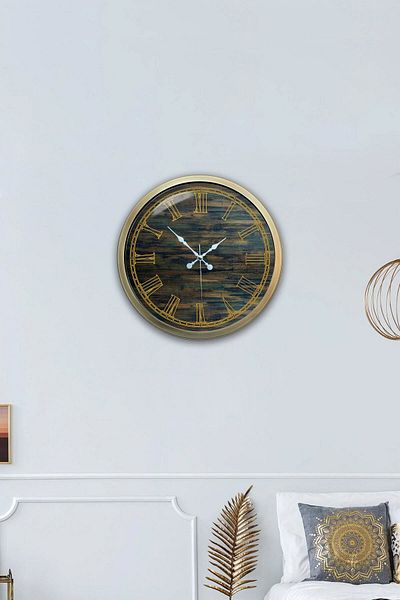 Kasva Concept Gift 40 cm Antique Metal Roman Wall Clock