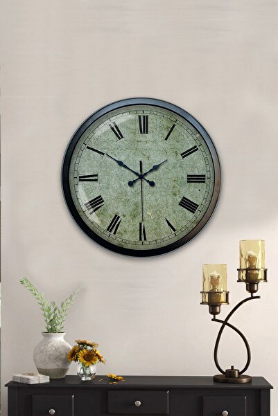 Kasva Concept ساعة حائط ناطحات السحاب معدنية سوداء مقاس 40 سم