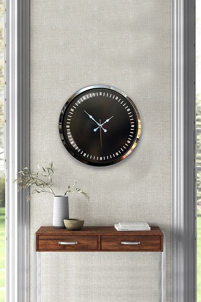 Kasva Concept Gift 40 cm Chrome Metal Numerous Wall Clock