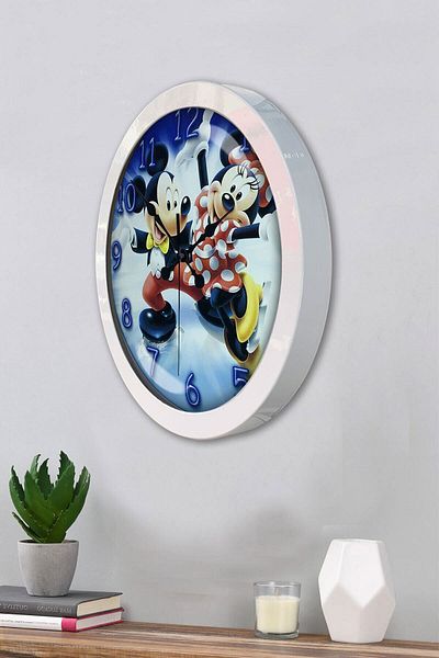 Kasva Concept Gift 36 cm White Metal Children's Wall Clock