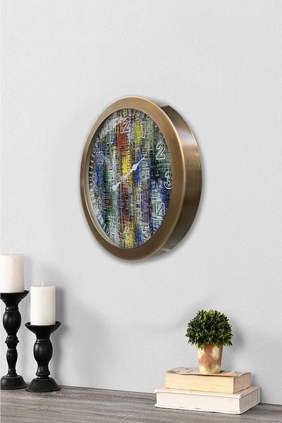 Kasva Concept Gift 36 cm Antique Metal Colored Wall Clock