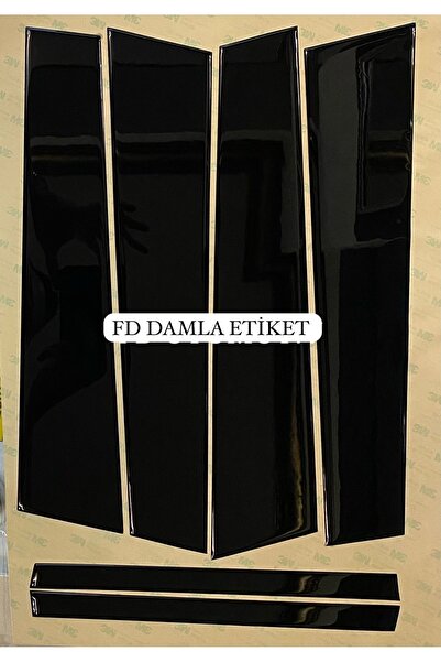 FD Damla Etiket Renault Megane 4 - PianoBlack Finish Glossy Black Special Des...