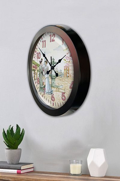 Kasva Concept Gift 36 cm Black Metal Nostalgia Wall Clock