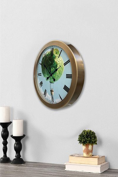 Kasva Concept Gift 36 cm Antique Metal Kitchen Wall Clock