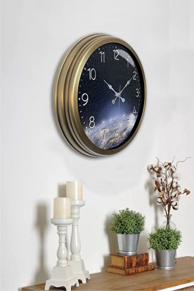 Genel Markalar Hediyelik 40 Cm Eskitme Metal Çilek Mutfak Duvar Saati