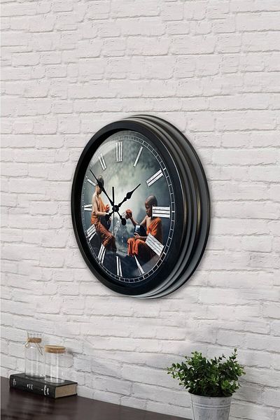 Kasva Concept Gift 40 cm Black Metal Far East Wall Clock