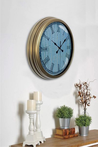Kasva Concept Ceas de perete din metal antic de 40 cm