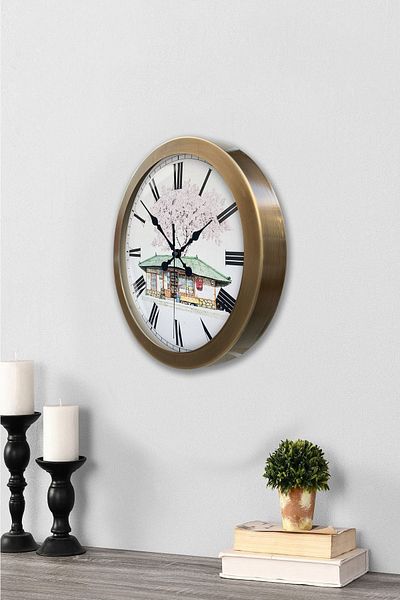 Kasva Concept 36 cm Antique Metal Vintage Home Wall Clock
