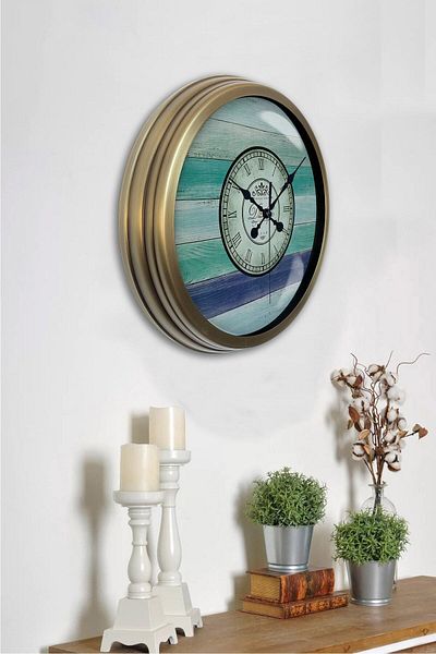 Kasva Concept Gift 40 cm Antique Metal Vintage Wall Clock
