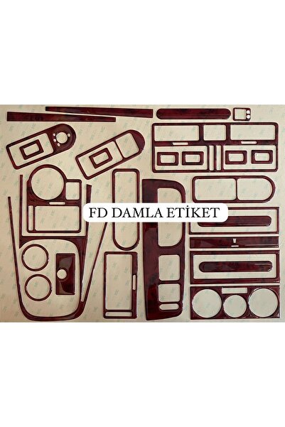 FD Damla Etiket فولكس فاجن بورا - طقم طلاء بتصميم خاص بلون الماهوجني