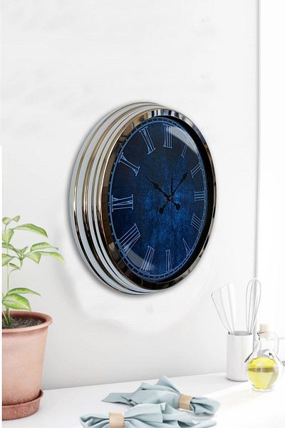Kasva Concept Gift 40 cm Chrome Metal Fantastic Wall Clock