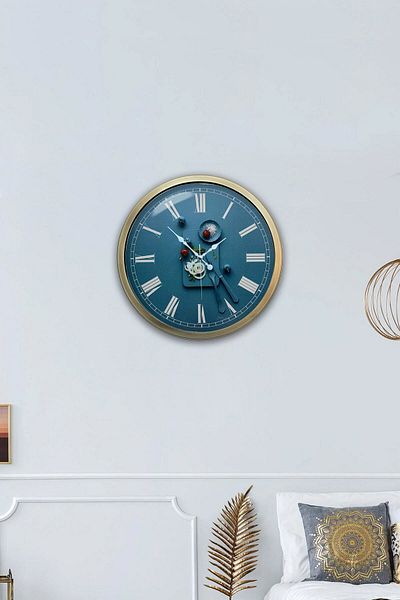 Kasva Concept 40 cm Tumbled Metal Kitchen Wall Clock