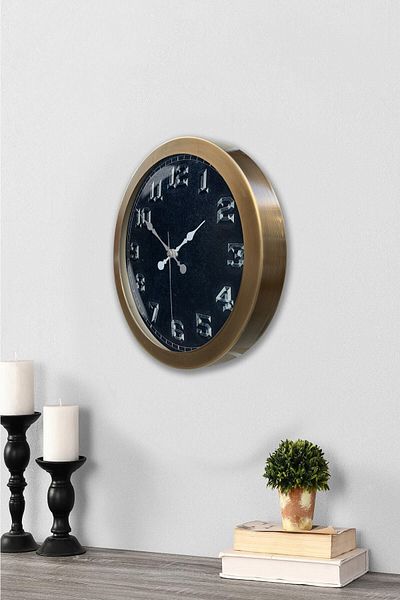 Kasva Concept Gift 36 cm Antique Metal Vintage Wall Clock