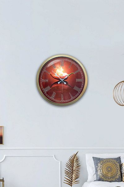Kasva Concept 40 cm Tumbled Metal Kitchen Wall Clock