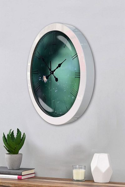 Kasva Concept Gift 36 cm White Metal Romance Wall Clock